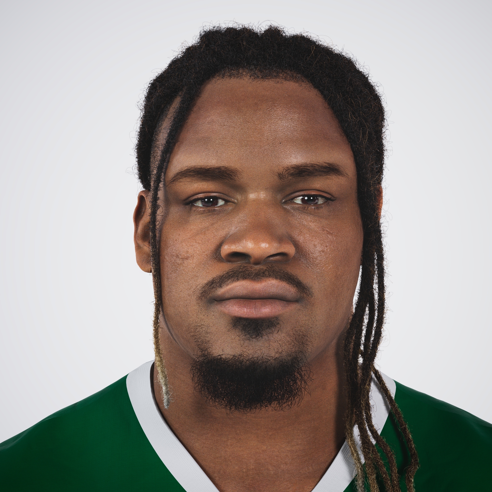 NFL digital human front view — photorealistic football player avatar