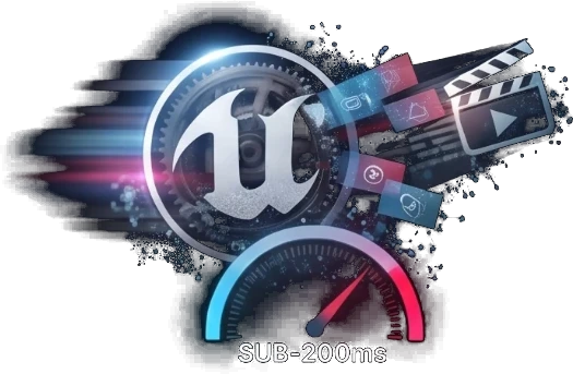 Real-time rendering and streaming with a sub-200ms response gauge